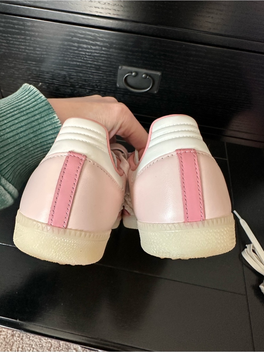 adidas Samba OG W Pink and White Leather Sneakers - Picture 5 of 6
